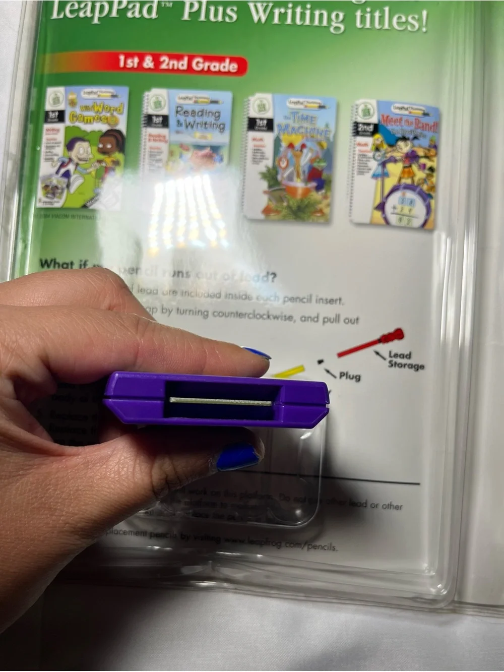 Vintage LeapFrog LeapPad Plus Writing Brainy Briny Math 1st Grade SpongeBob NEW